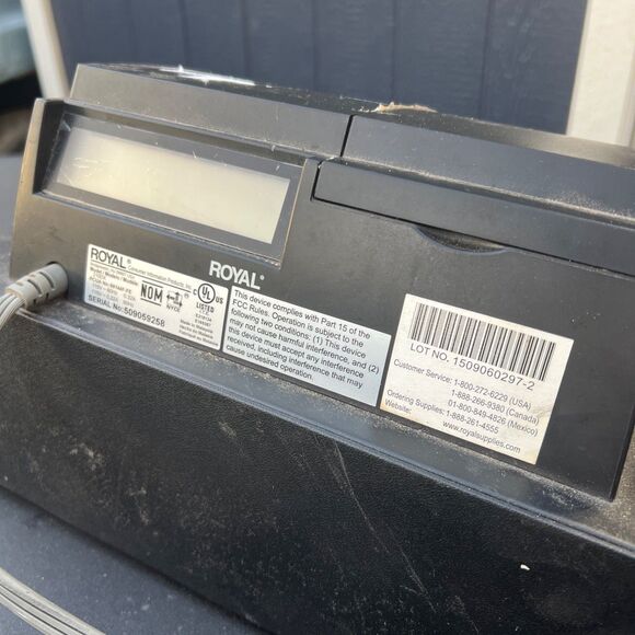 Royal 210DX Thermal Print Electronic Cash Register Tested And Works No Key - Picture 3 of 3